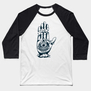 All-Seeing Eye Illuminati Conspiracy Hand Baseball T-Shirt